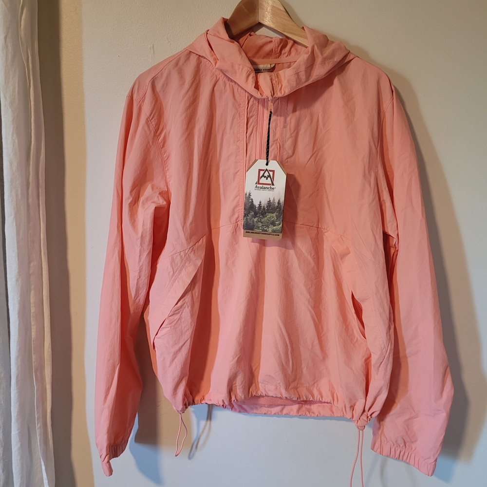 Avalanche Women's Peach Hooded Windbreaker Jacket